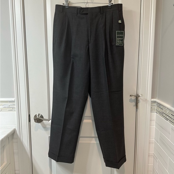 Ralph Lauren Men’s 36X30 Pleated Wool Trousers Dress Pants New with Tags - Picture 6 of 9